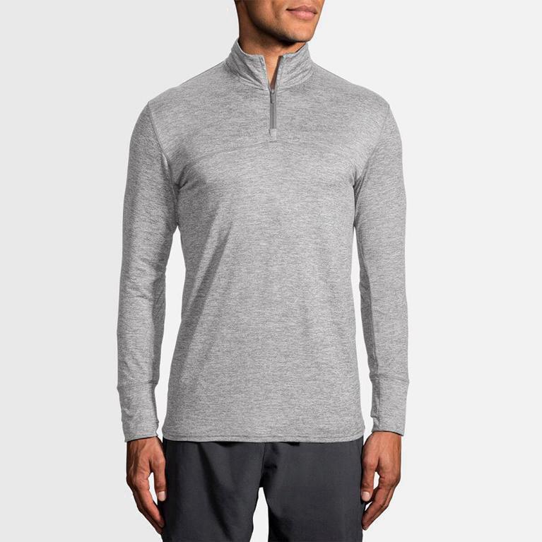 Brooks Dash Half Zip Hardloopjassen voor Heren Grijs (YATJL-6405)